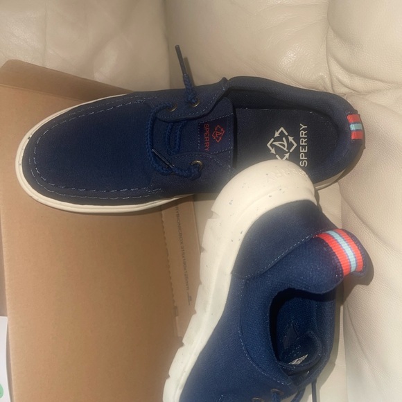 Sperry Blue Boat Shoes with Canvas Material and Cushioned Sole, 
NWOT - Picture 3 of 6